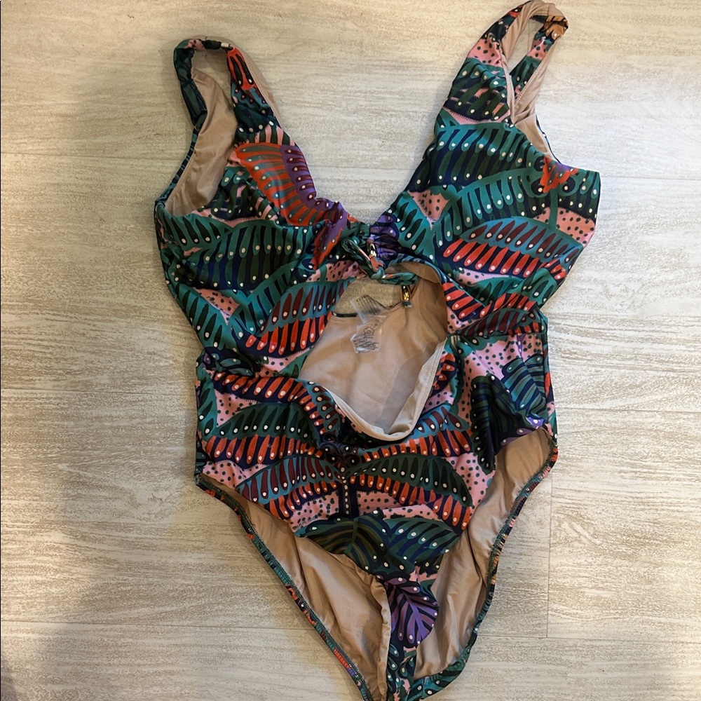 FARM Rio Tropical Leaf Print One Piece